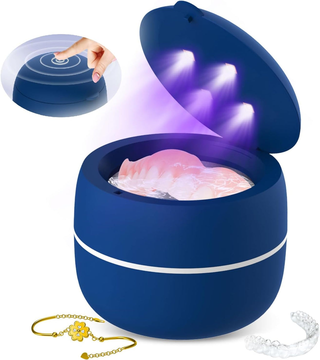 ® Dental Ultrasonic Retainer Cleaner(With Heating Clean) for Retainer,Dentures, Mouth Guard,Aligner,Toothbrush Head,Ultrasonic Retainer Cleaner Machine for All Jewelry